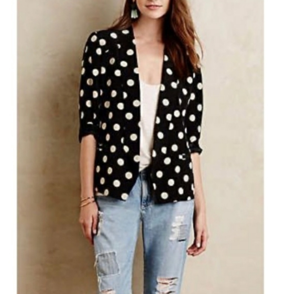 Anthropologie Corey Lynn Calter Polka Dot Blazer 2